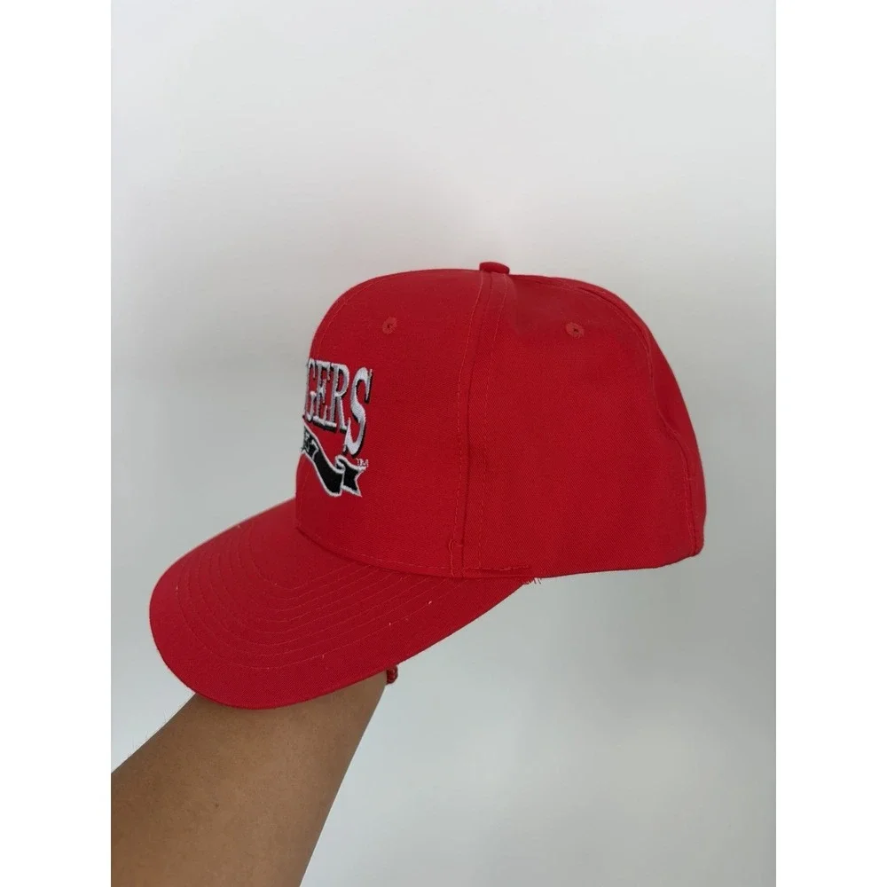 Vintage‎ 90s Rutgers University Snapback Hat Red NCAA Nissin Cap